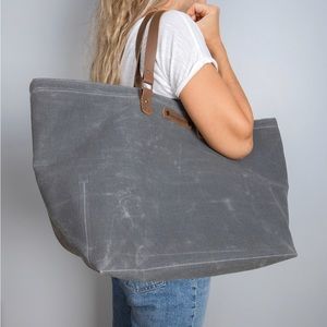 Waxed Canvas Yarn Bag for Knitting and Crochet, New